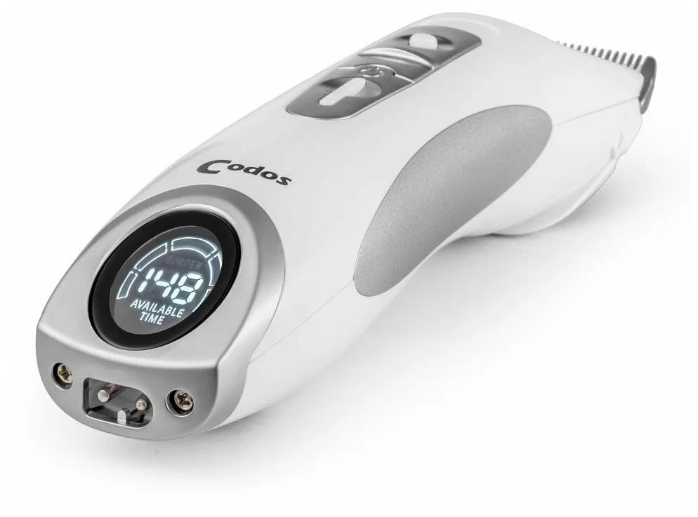 Unisex Codos CP-9600 Professional Dog Hair Trimmer Low Noise Rechargeable Cordless Electric Quiet Waterproof Hair Clippers Set for Dogs Cats
