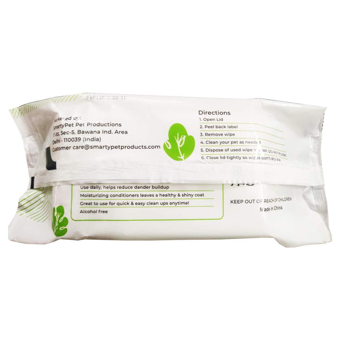 Smarty pet wipes Pack of 2 Pcs