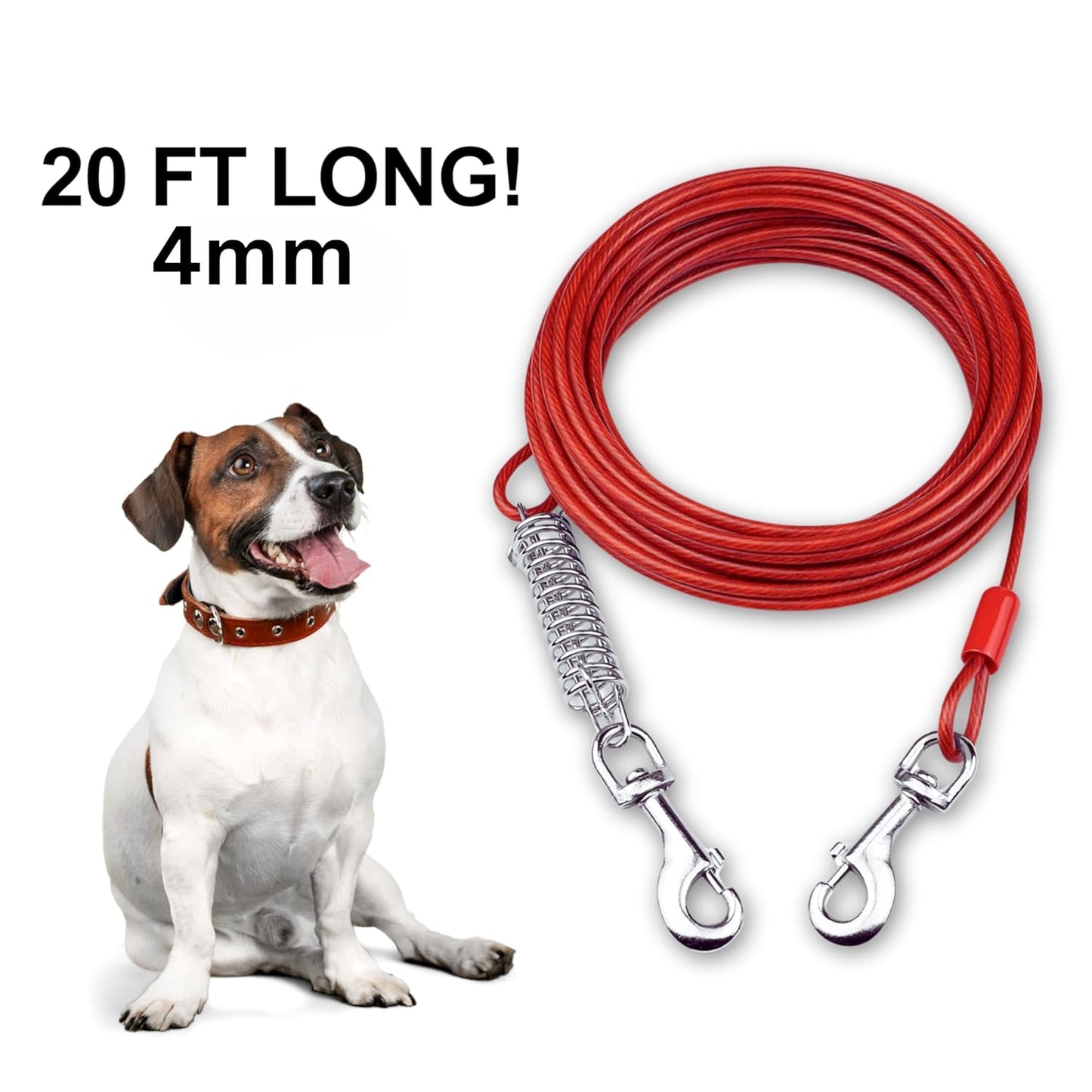 Furppies Extra Strong Tie-Out Cable Leash for Dogs