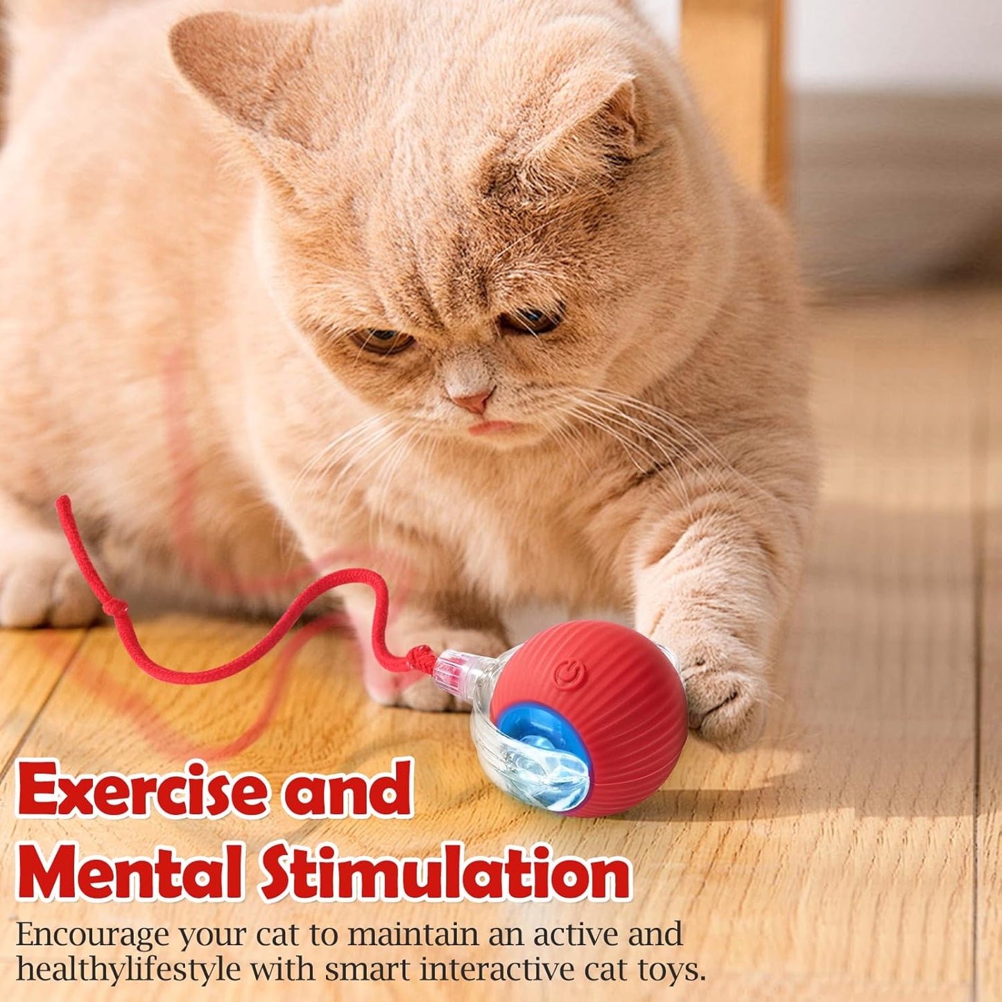 Furppies Electric Rolling Pet Toy | Rechargeable Chase Ball for Cats & Small Dogs