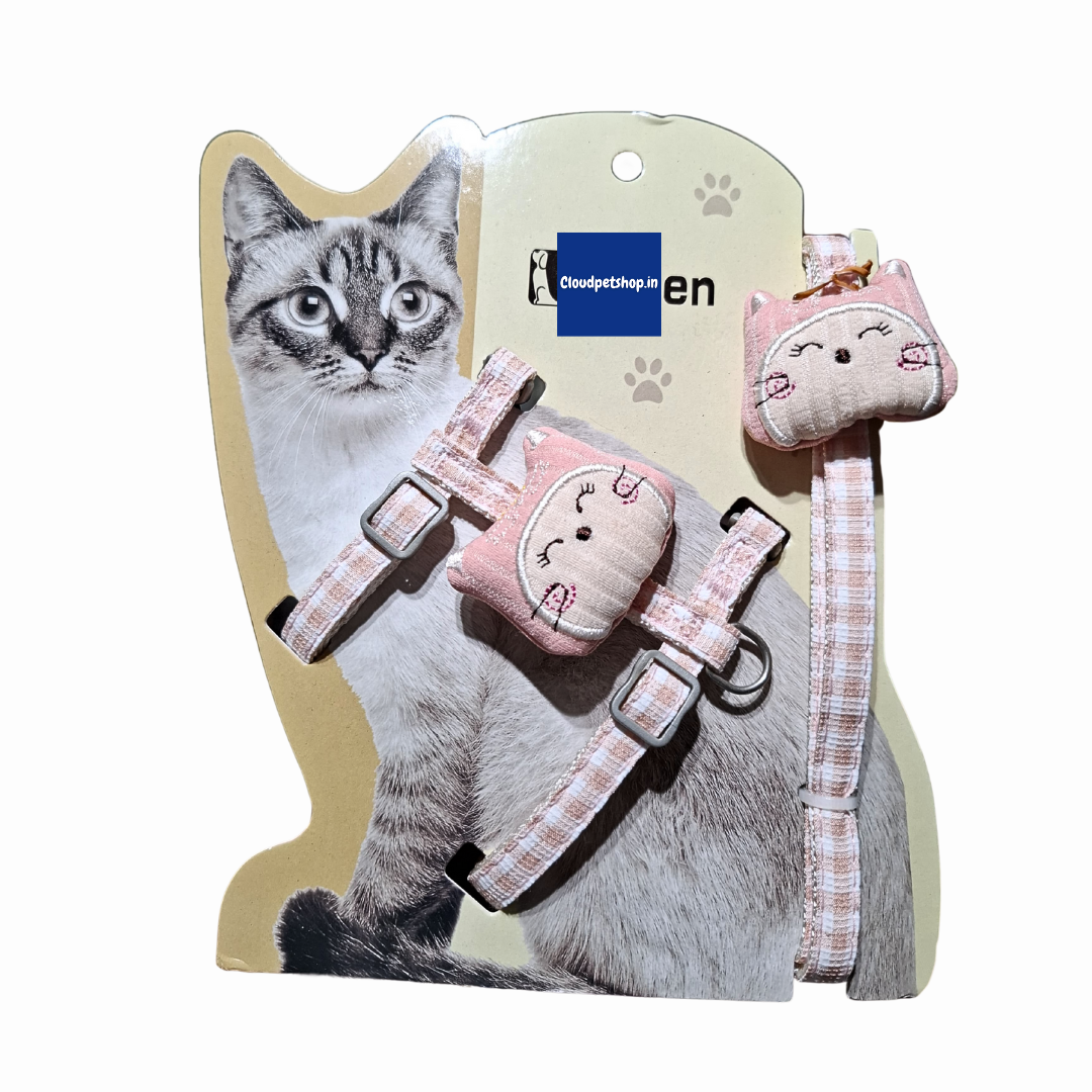 Cat harness and leash set 5 ( Colour may vary)
