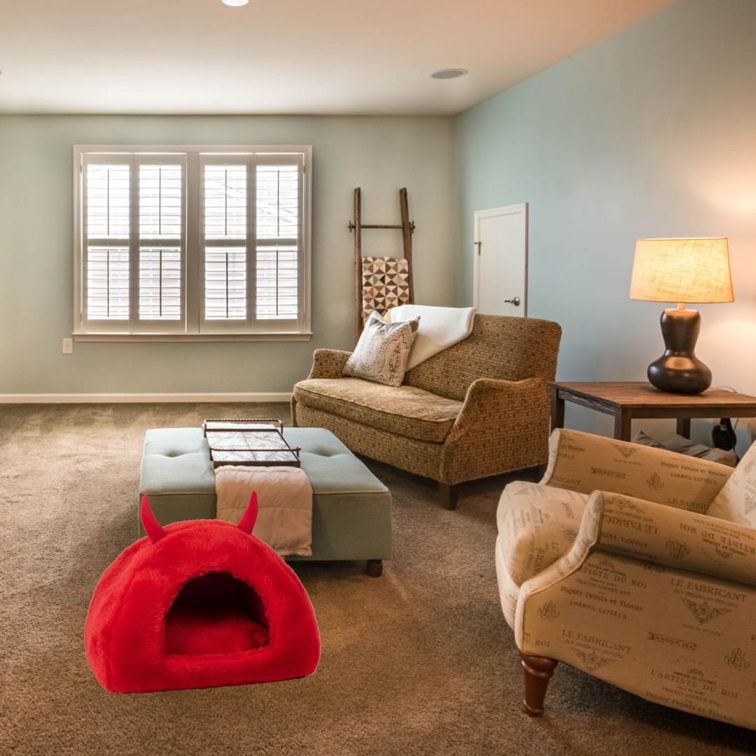 Luxurious Fur Hut for Cats & Small Puppies – Warm Indoor Pet House with Plush Cushion, Cozy Cave Nest for Comfortable Sleep
