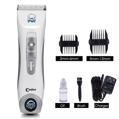 Unisex Codos CP-9600 Professional Dog Hair Trimmer Low Noise Rechargeable Cordless Electric Quiet Waterproof Hair Clippers Set for Dogs Cats