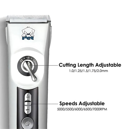Codos CP-9700 Professional Pet Hair Trimmer with Ceramic Blade & LCD Display, 5 Speed Levels & Adjustable Lengths - Rechargeable Dog and Cats