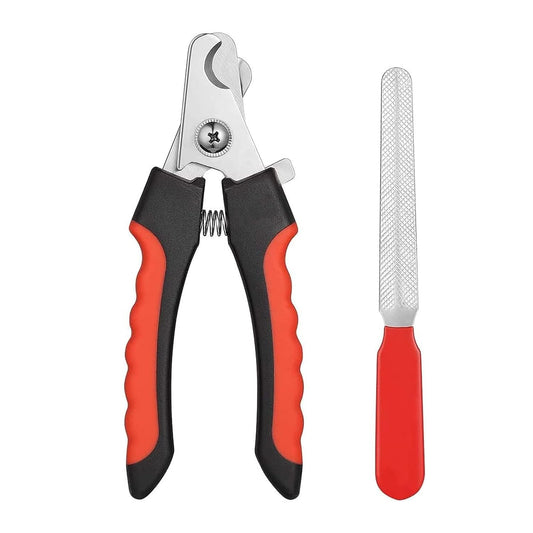 Petstrack Professional Animal Nail Cutter Clipper Trimmer Filer for Small, Medium and Large Dogs, Puppies, Cats and Kittens Claw Grooming Tool Set