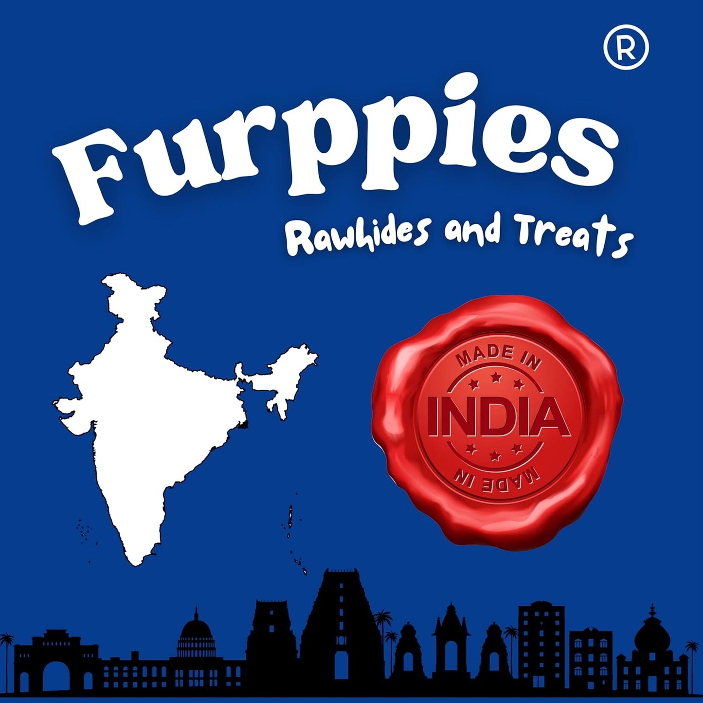 Furppies Rawhite Bones || 1kg || Furppies Pets || Chewbone for Dogs | Bones for adult dogs to chew | Rawhide Bones