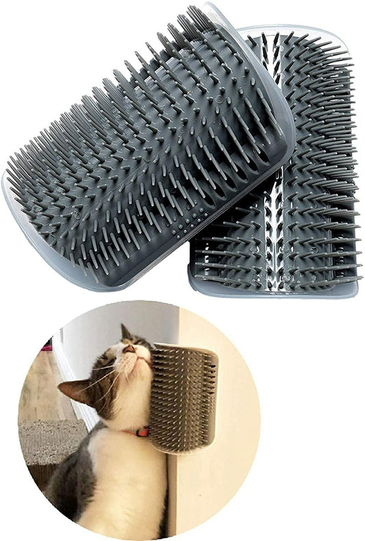 Petstrack Cat Self Groomer Wall Corner Groomers Soft Grooming Brush Massage Combs for Short Long Fur Cats, Softer Massager Toy for Kitten Puppy