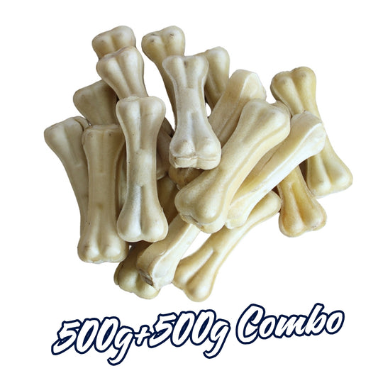 Rawhide Bone Combo Pack of 500+500 Grams