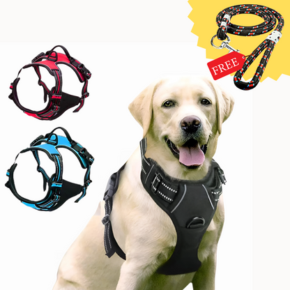 "Furppies Double Strap Dog Harness – Adjustable, No-Pull, Comfortable & Secure Harness for All Dog Breeds"