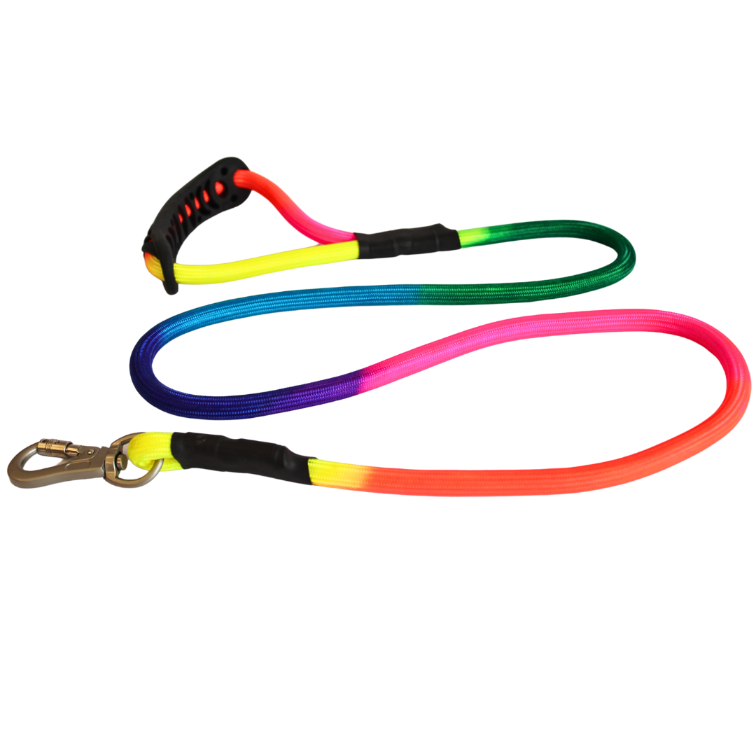 Importer multicolour rainbow walking rope for all breed sizes