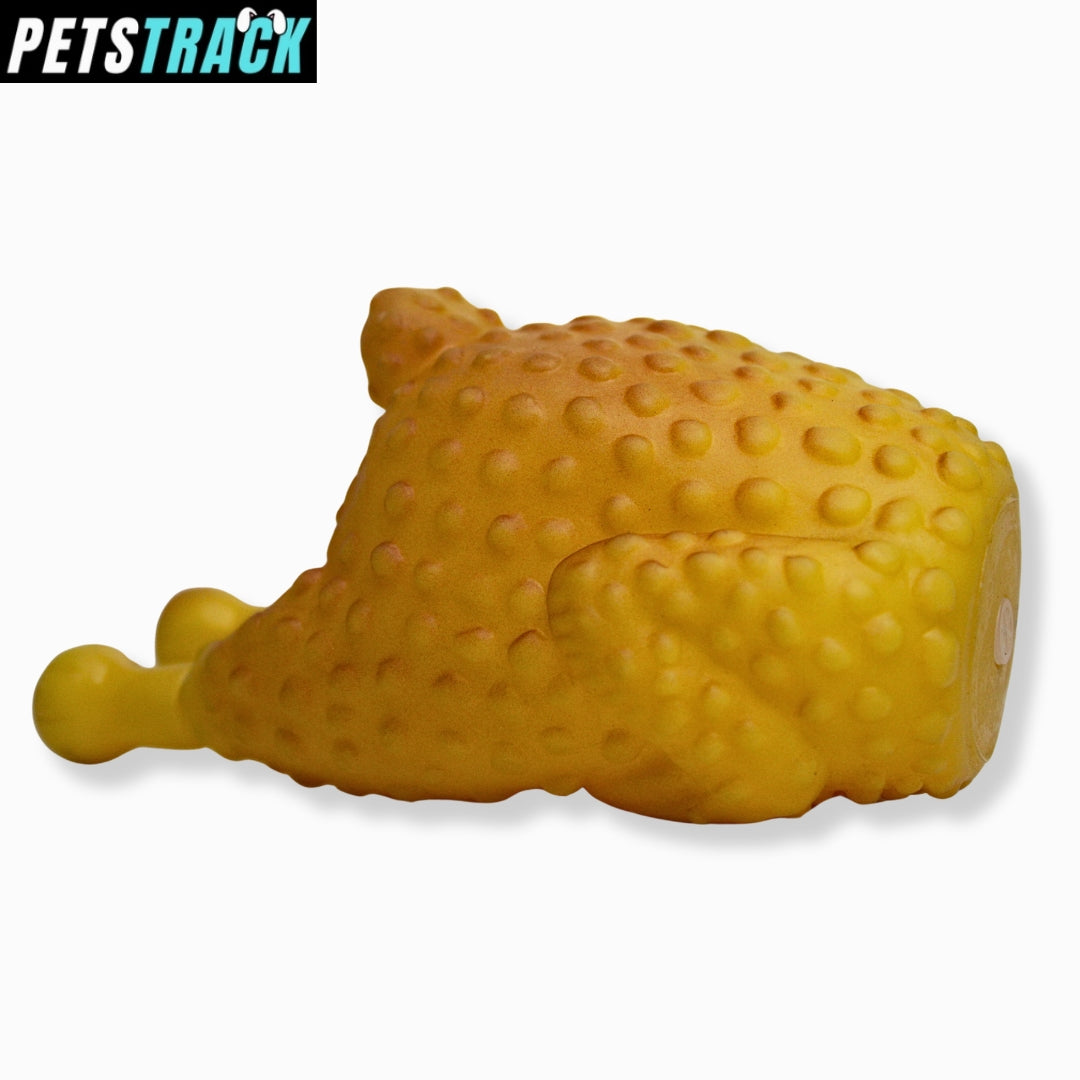 Petstrack roasted chicken squeaky dog toy