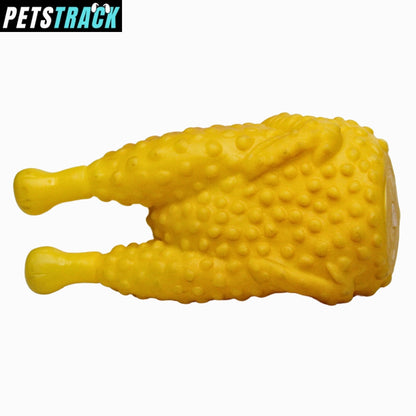 Petstrack roasted chicken squeaky dog toy