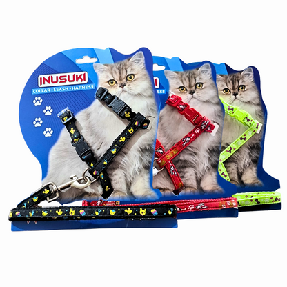 Basic Full Body Cat Harness with Leash Set for Walking | Escape Proof | Adjustable & Durable for Cats ( Colour May Vary )
