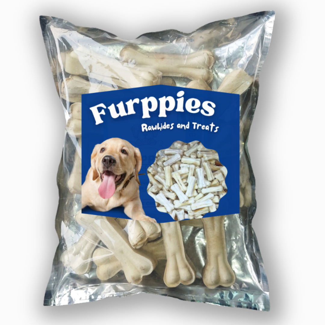 Furppies Rawhite Bones || 1kg || Furppies Pets || Chewbone for Dogs | Bones for adult dogs to chew | Rawhide Bones